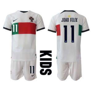Portugal Joao Felix #11 Udebanesæt Børn VM 2022 Kort ærmer (+ korte bukser)